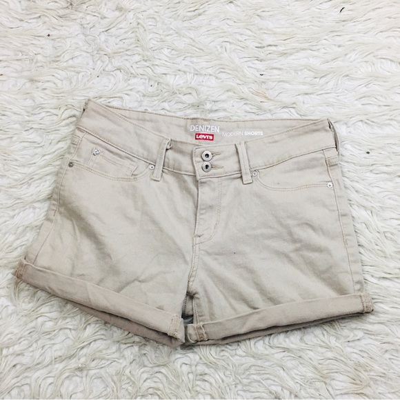Denizen From Levi’s Cream Modern Shorts Size 6 - Picture 3 of 12